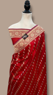 Pure Katan Silk Banarasi Handloom Saree - All over kadiyal Jaal work - The Handlooms