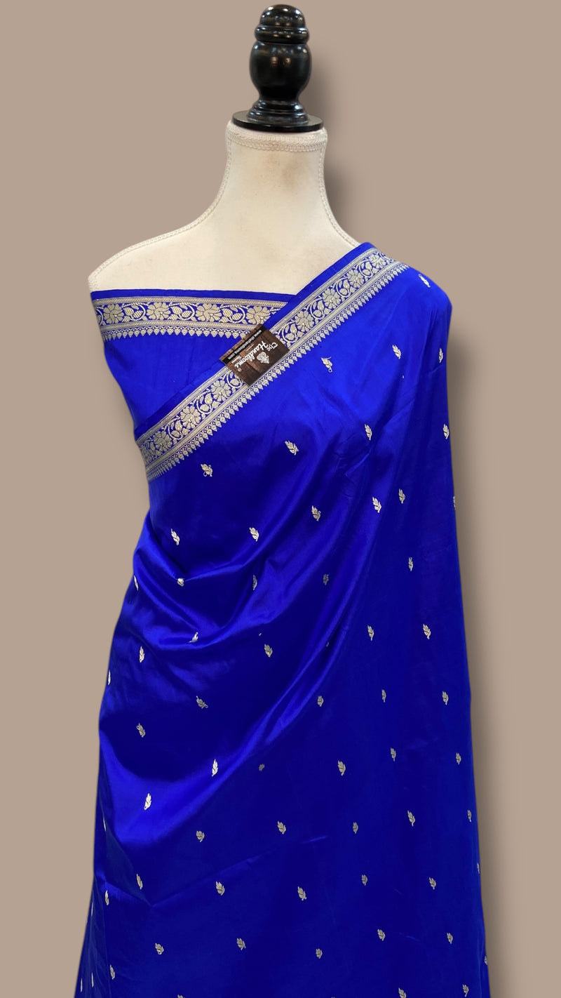 Pure Katan Silk Reshmi Zari Banarasi Handloom Saree - The Handlooms