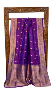 Pure Katan Silk Banarasi Handloom Saree - All over Kadua motifs - The Handlooms