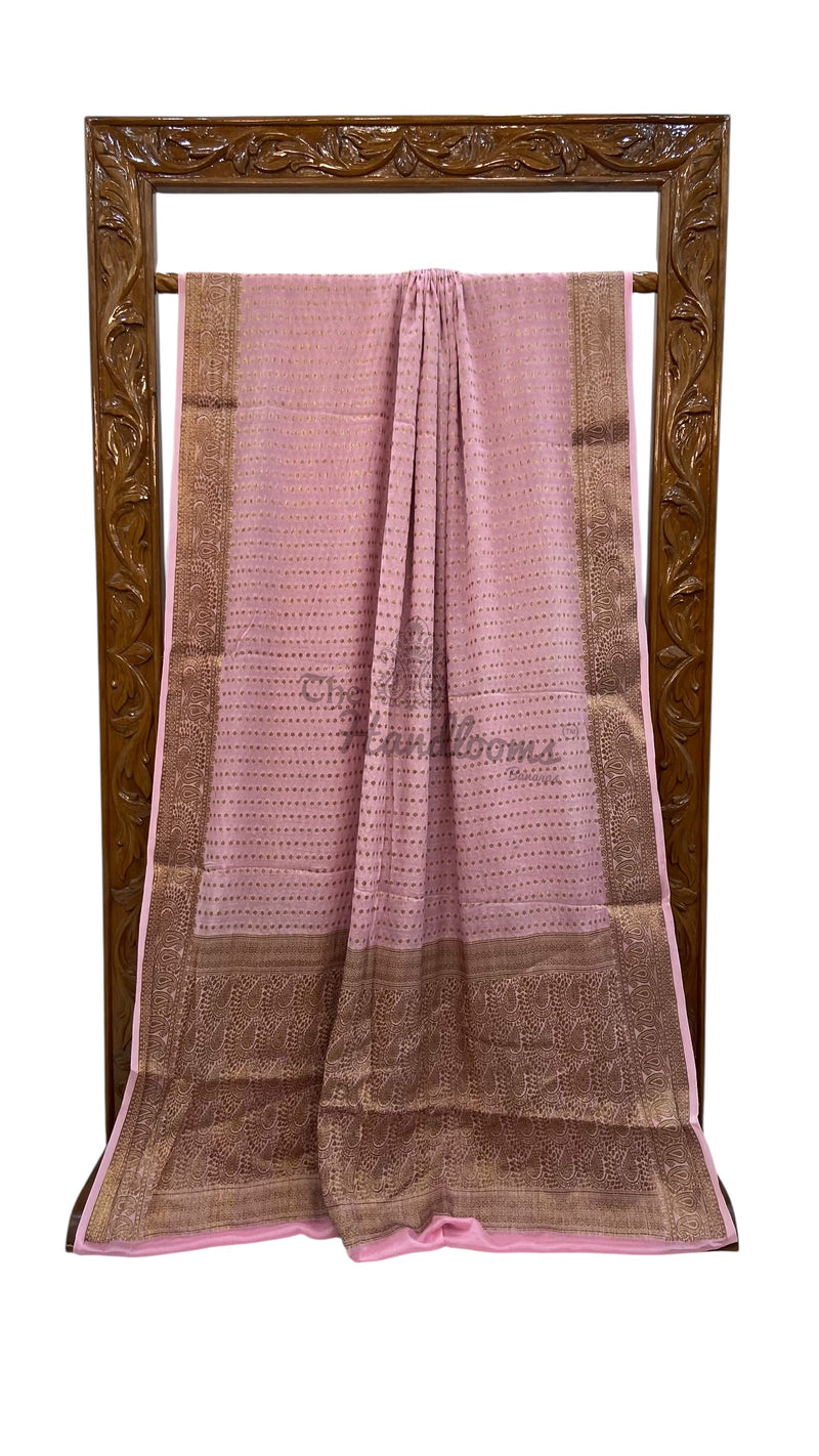 Pure Chiffon Khaddi Banarasi Saree - The Handlooms