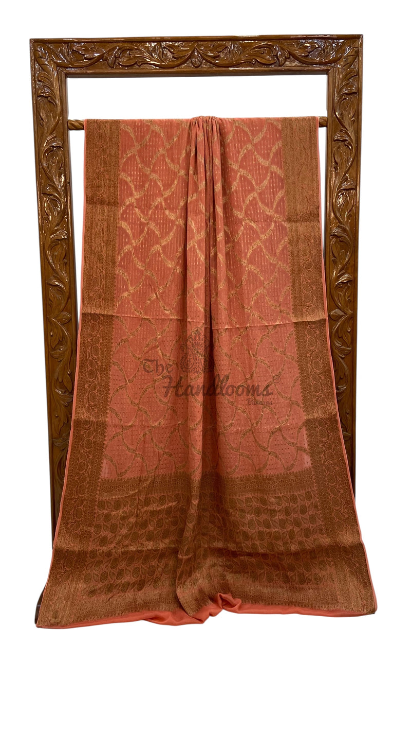 Pure Chiffon Khaddi Banarasi Saree - The Handlooms