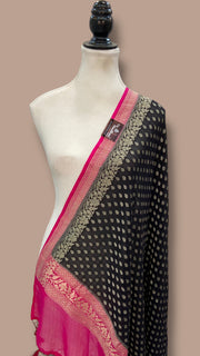 Pure Khaddi Georgette Handloom Dupatta - The Handlooms