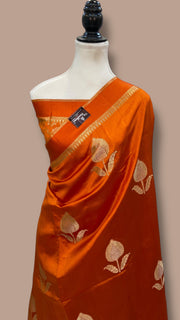 Pure Mango Silk Banarasi Handloom Saree - The Handlooms