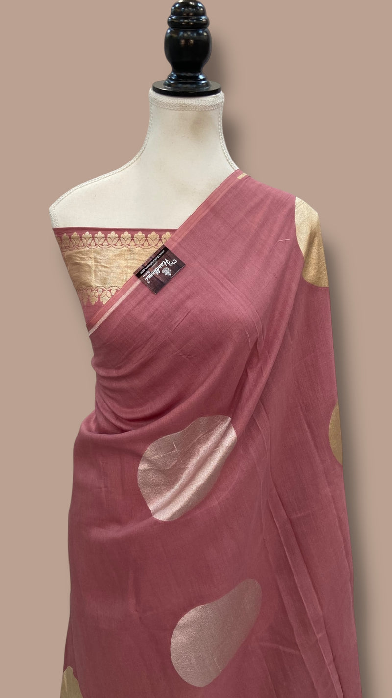 Moonga Georgette Handloom Banarasi Saree - The Handlooms