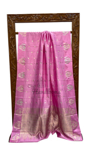 Pure Mango Silk Banarasi Handloom Saree All Over Kadua Motifs - The Handlooms