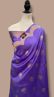 Pure Katan Silk Banarasi Handloom Saree - All over Kadua motifs - The Handlooms
