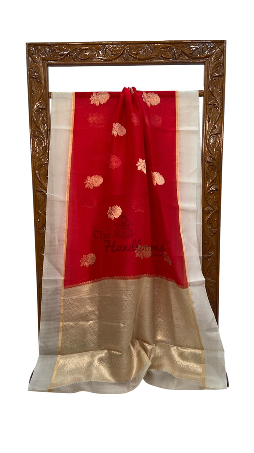 Pure Kora Handloom Banarasi Saree - The Handlooms
