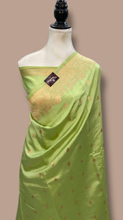 Pure Katan Silk Banarasi Handloom Saree - All over Kadua motifs - The Handlooms