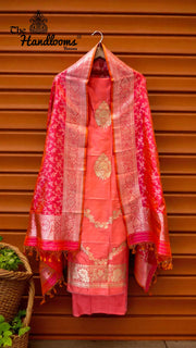 Pure Katan Silk Handlooms Banarasi Dress material - The Handlooms