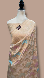 Ektara Pure Katan Silk Banarasi Handloom Saree - All Over Kadiyal Jaal Work - The Handlooms