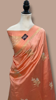 Pure Mango Silk Banarasi Handlokom Saree - The Handlooms