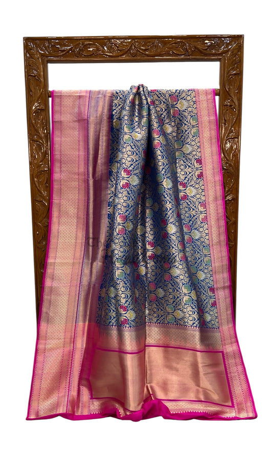 Ektara Pure Katan Silk Banarasi Handloom Saree - Tanchui Brocade Satan Border - The Handlooms