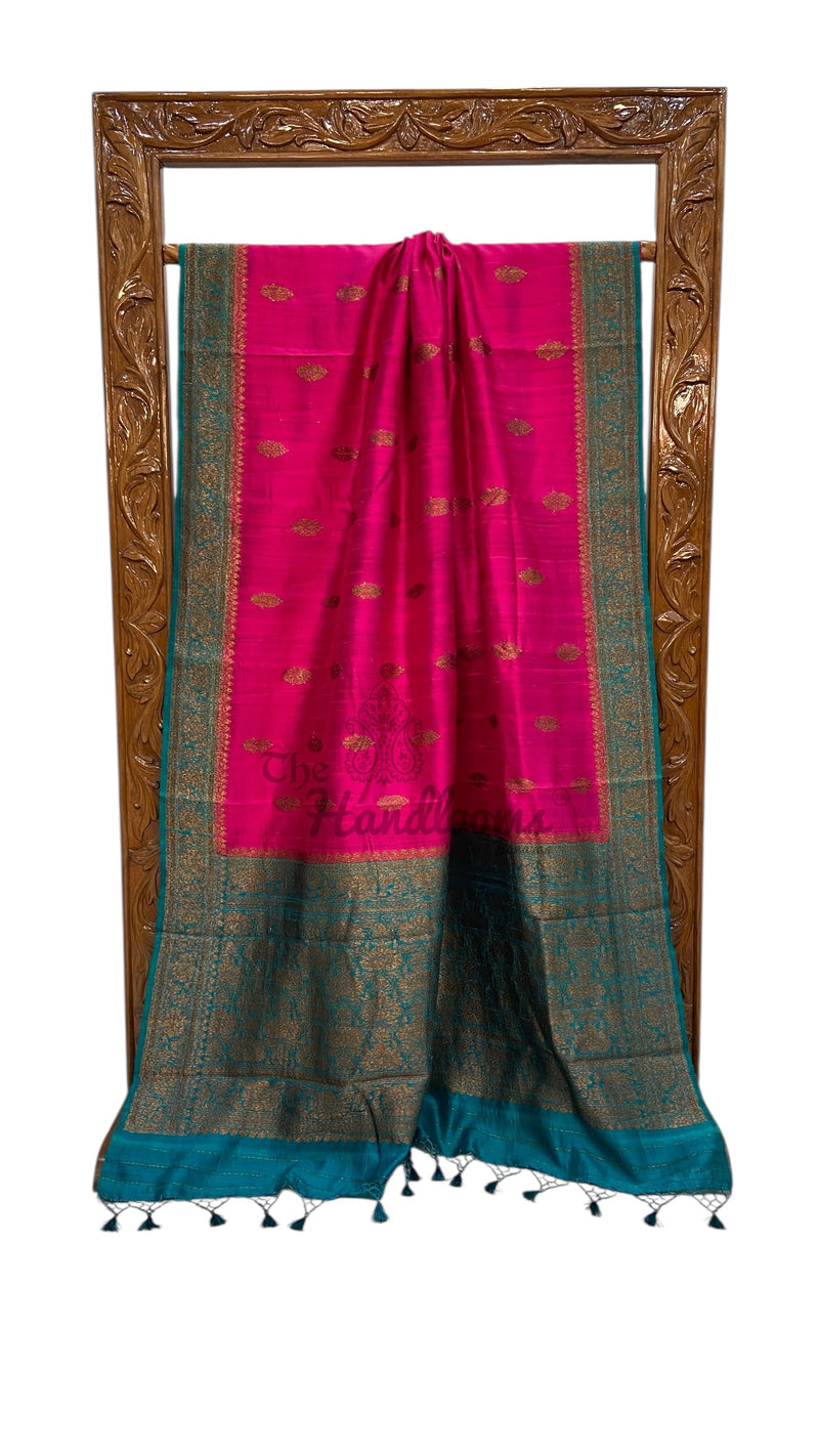 Pure Raw Silk Handloom Banarasi Saree - The Handlooms