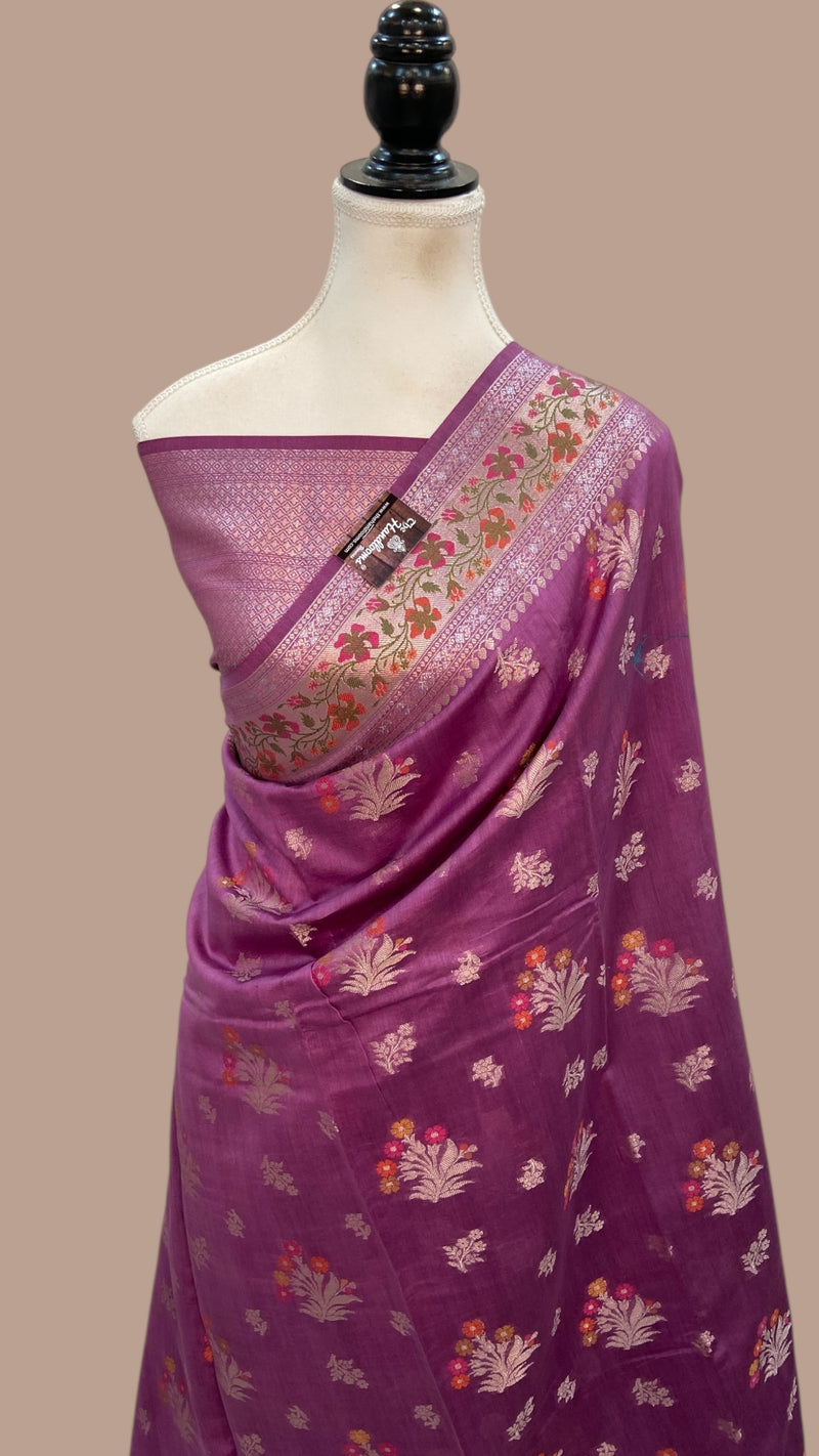 Pure Chiniya Silk Handloom Banarasi Saree - The Handlooms