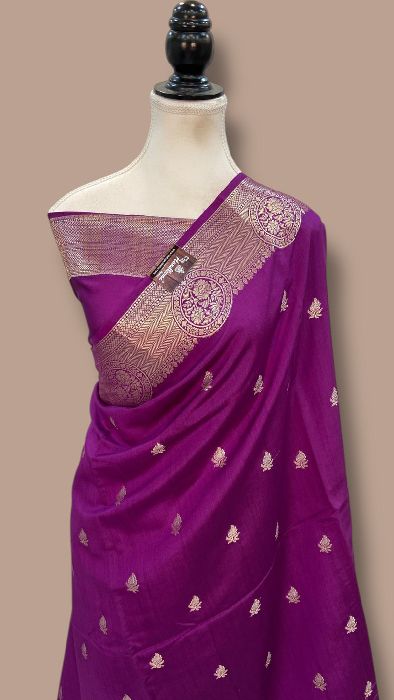 Pure Chiniya Silk Handloom Banarasi Saree - The Handlooms