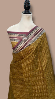 Pure Tussar Silk Handloom Banarasi Saree - The Handlooms