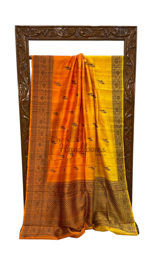 Pure Raw Silk Handloom Banarasi Saree - The Handlooms