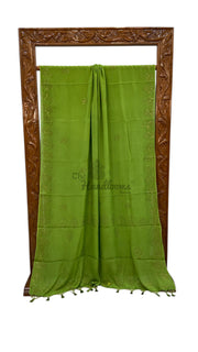 Pure Georgette Handloom Banarasi Saree with Siroski Stone Work - The Handlooms