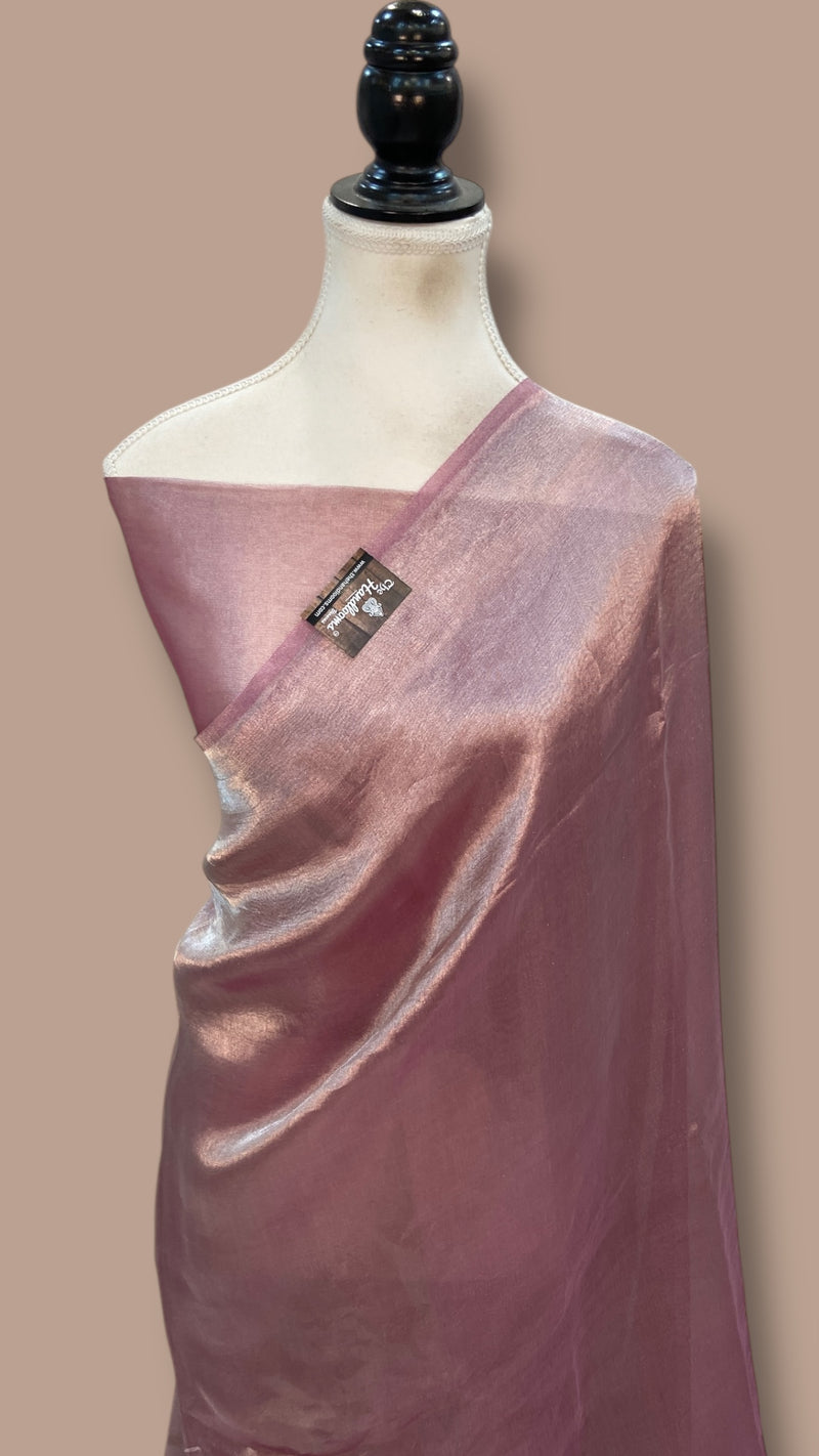 Pure Kora Handloom Banarasi Saree - Plain - The Handlooms