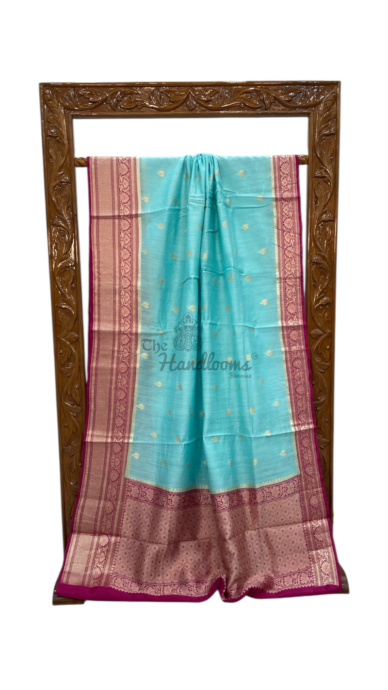 Moonga Georgette Handloom Banarasi Saree - The Handlooms
