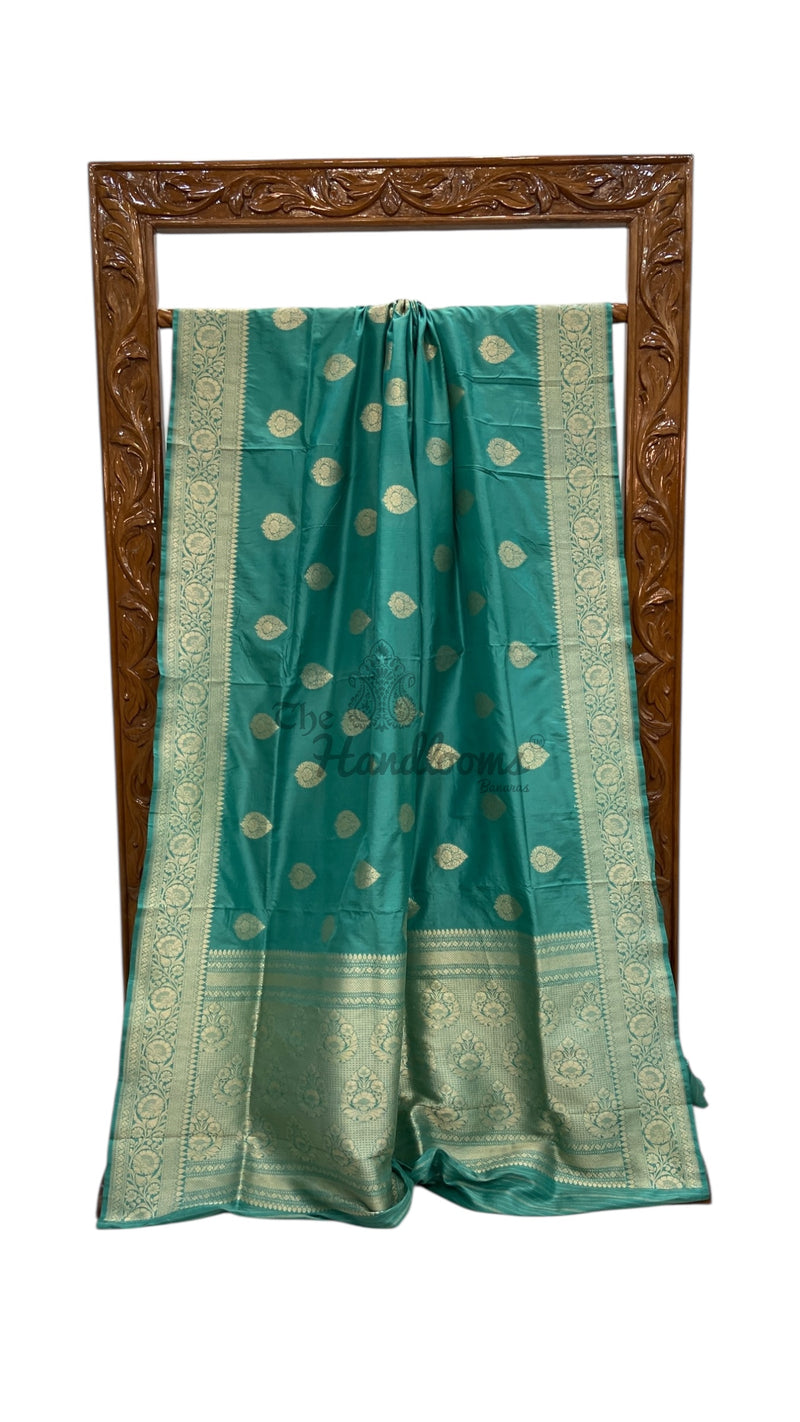 Pure Katan Silk Banarasi Handloom Saree - All Over Boota Work - The Handlooms