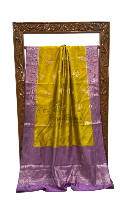 Pure Chiniya Silk Khaddi Handloom Banarasi Saree - The Handlooms