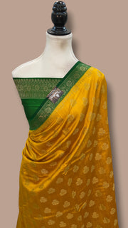 Pure Chiniya Silk Handloom Banarasi Saree - The Handlooms