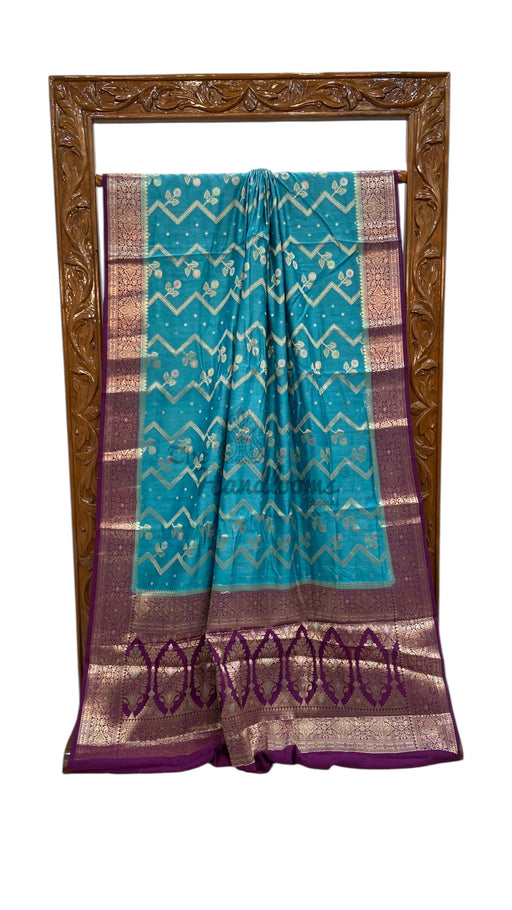 Pure Chiniya Silk Handloom Banarasi Saree - The Handlooms