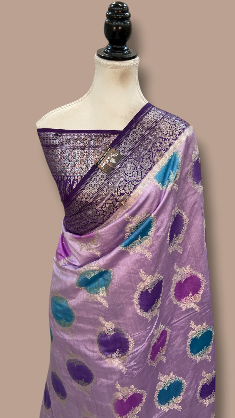 Pure Chiniya Silk Handloom Banarasi Saree - The Handlooms