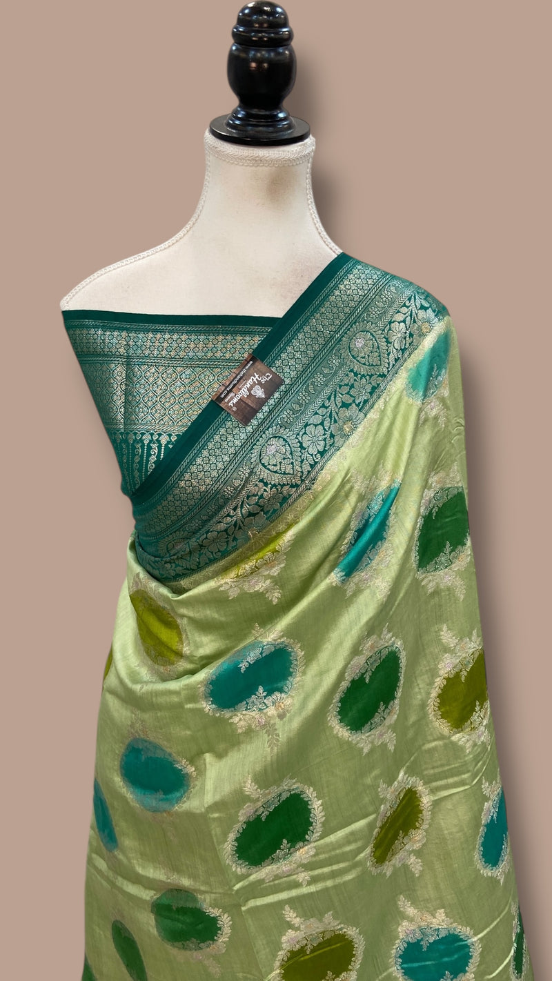 Pure Chiniya Silk Handloom Banarasi Saree - The Handlooms