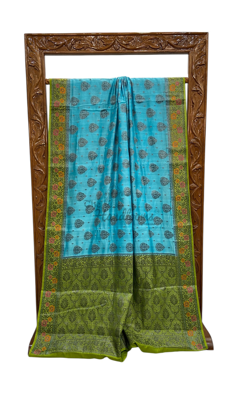 Pure Chiniya Silk Handloom Banarasi Saree - The Handlooms