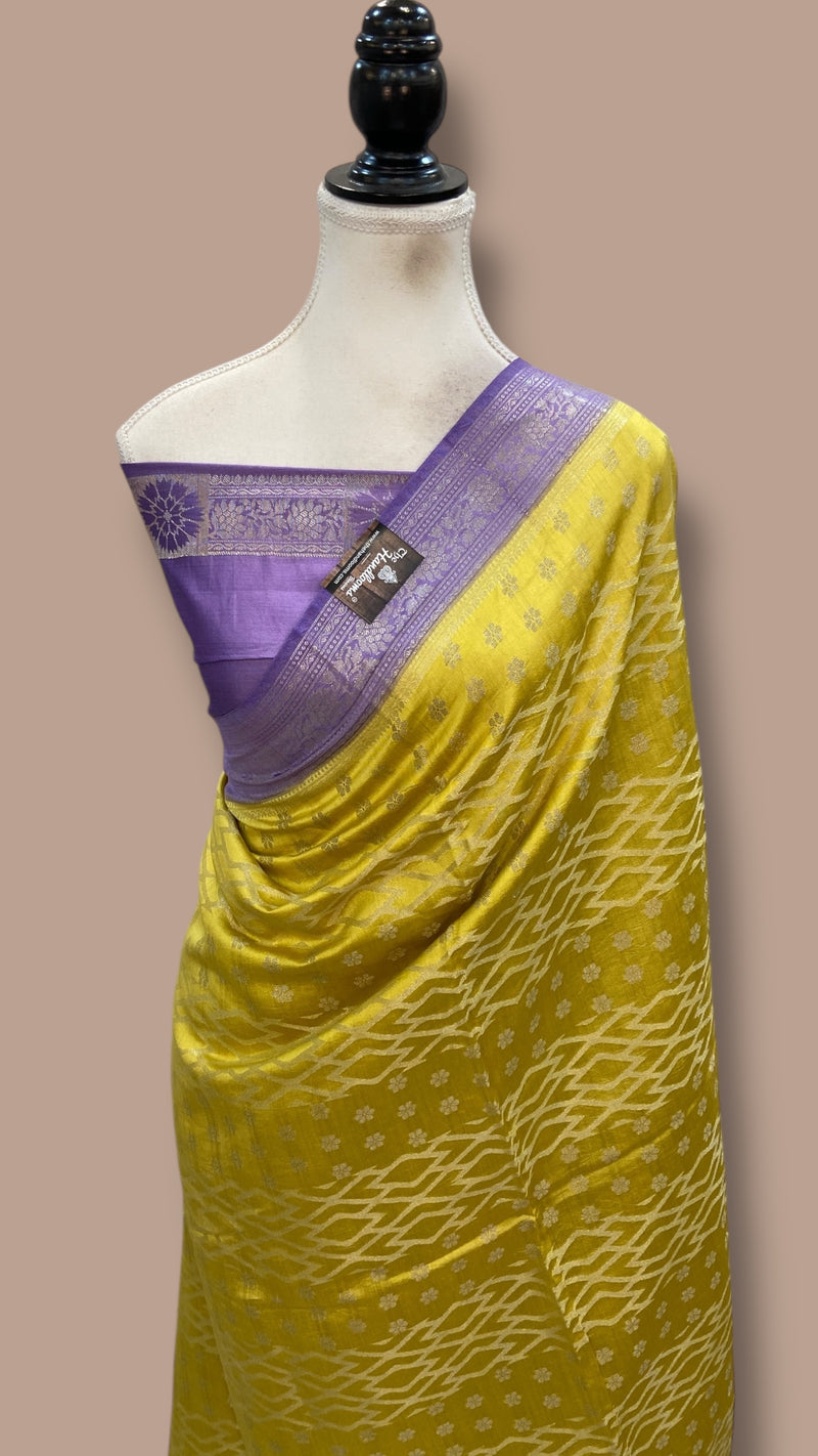 Pure Chiniya Silk Handloom Banarasi Saree - The Handlooms