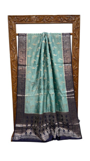Pure Mango Silk Banarasi Handloom Saree - The Handlooms