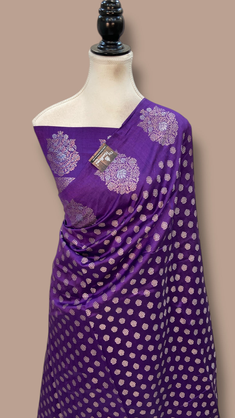 Pure Mango Silk Banarasi Handlokom Saree