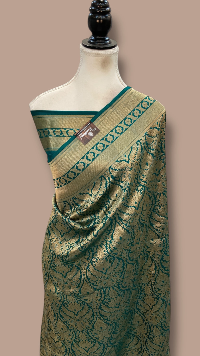 Pure Katan Silk Banarasi Handloom Saree - Tanchui Brocade