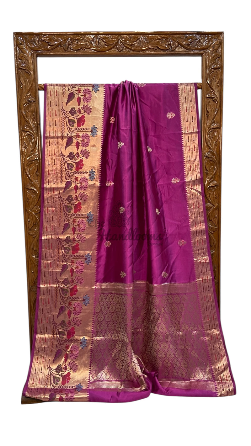 Pure Mango Silk Banarasi Handloom Saree - The Handlooms