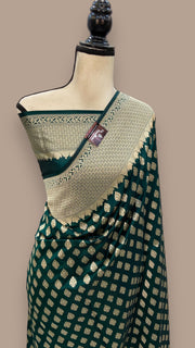 Pure Katan Silk Banarasi Handloom Saree - All Over Jaal Work - The Handlooms