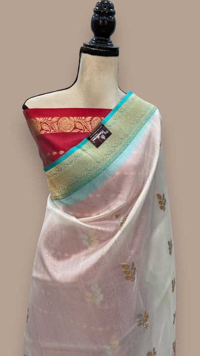 Pure Kora Handloom Banarasi Saree