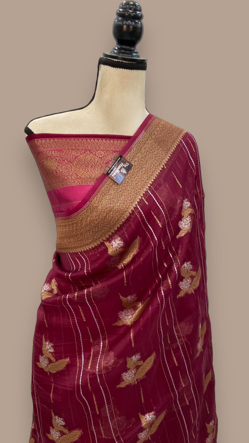 Pure Kora Handloom Banarasi Saree - The Handlooms