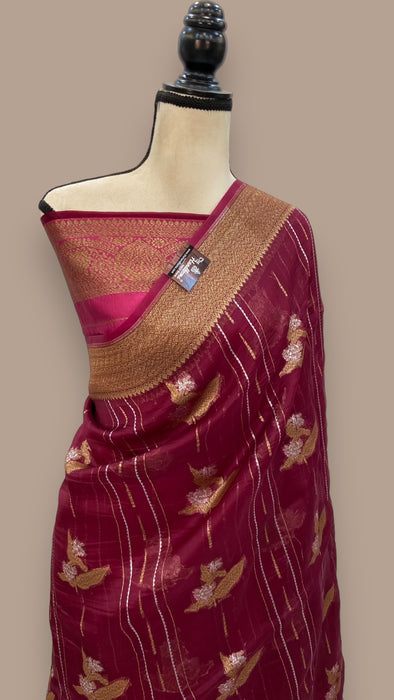 Pure Kora Handloom Banarasi Saree