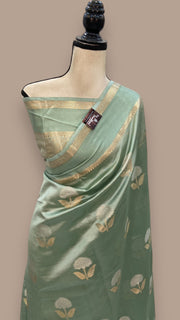 Pure Mango Silk Banarasi Handloom Saree - The Handlooms