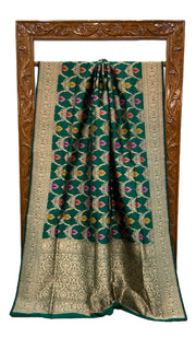 Pure Katan Silk Banarasi Handloom Saree - All over Jaal work - With Meenakari - The Handlooms