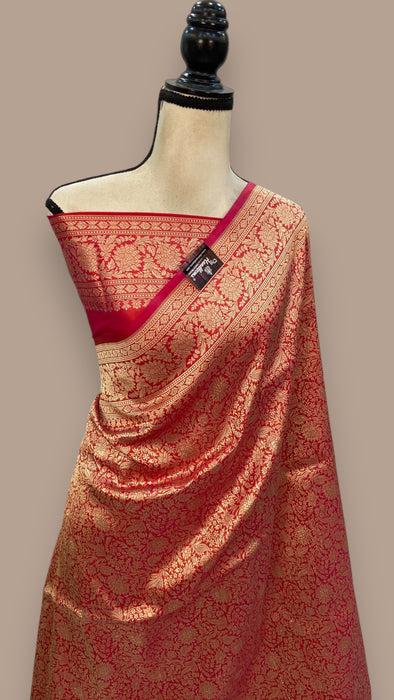 Pure Katan Silk Banarasi Handloom Saree - Tanchui Brocade