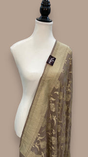 Khaddi Georgette Handloom Banarasi Dupatta - The Handlooms