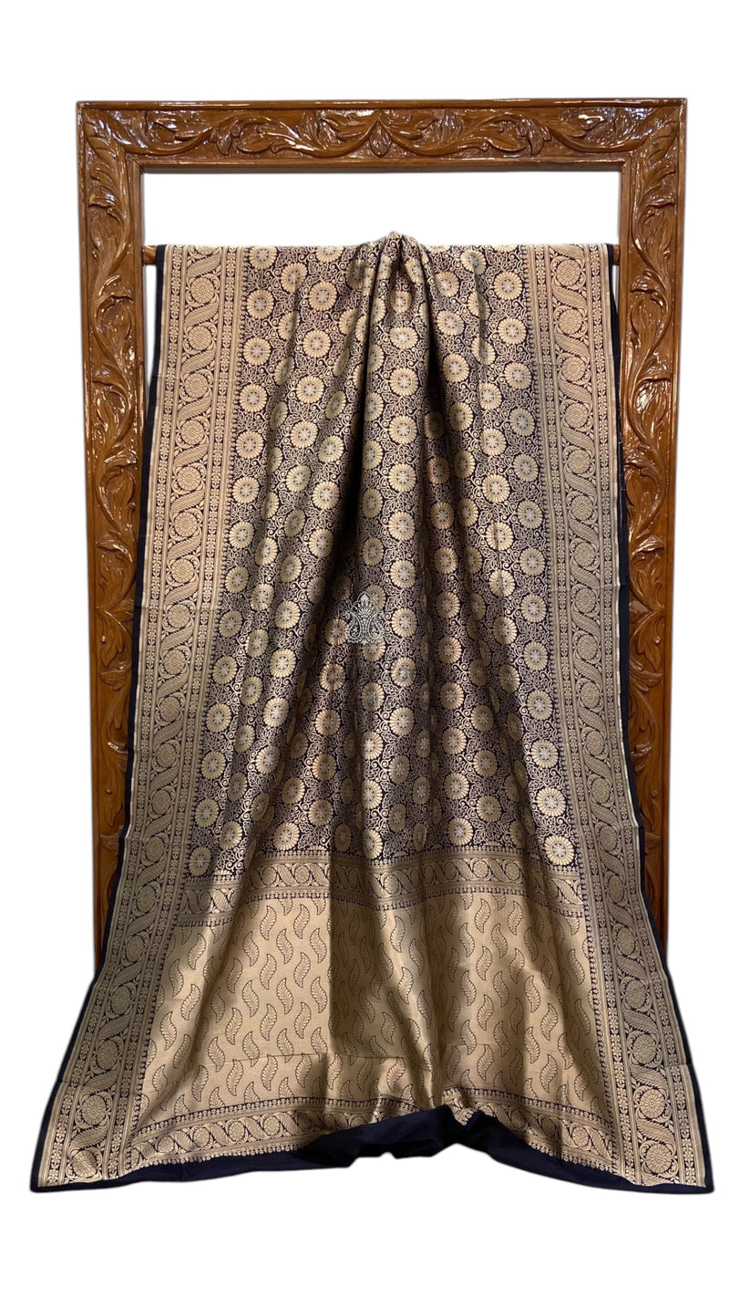 Pure Katan Silk Banarasi Handloom Saree - Tanchui Brocade - The Handlooms