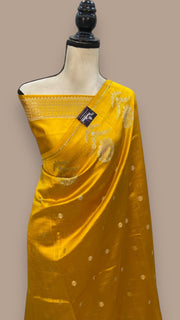 Pure Mango Silk Banarasi Handloom Saree - The Handlooms