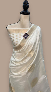 Pure Kota Chex silk Banarasi Handloom Saree - The Handlooms