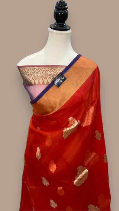 Pure Kora Handloom Banarasi Saree