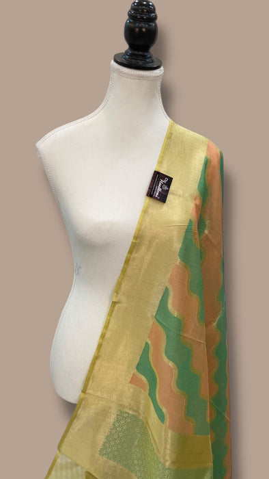 Pure kora Banarasi Handloom Dupatta