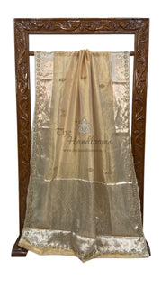 Pure Kora Tissue Handloom Banarasi Saree - Handwork - The Handlooms